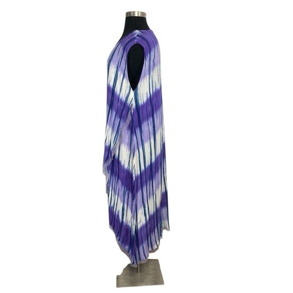 Modesce 3X Purple Tie-Dye Dress ALTERED Boho Hippie Festival Art to Wear Fits 4X - Picture 2 of 9